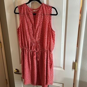 Floral print dress tie waist